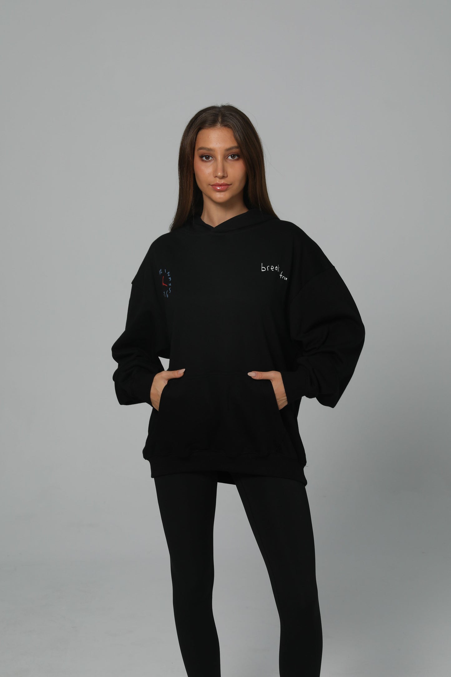 LIFE IS SHORT RUN LONG HOODIE - JET BLACK