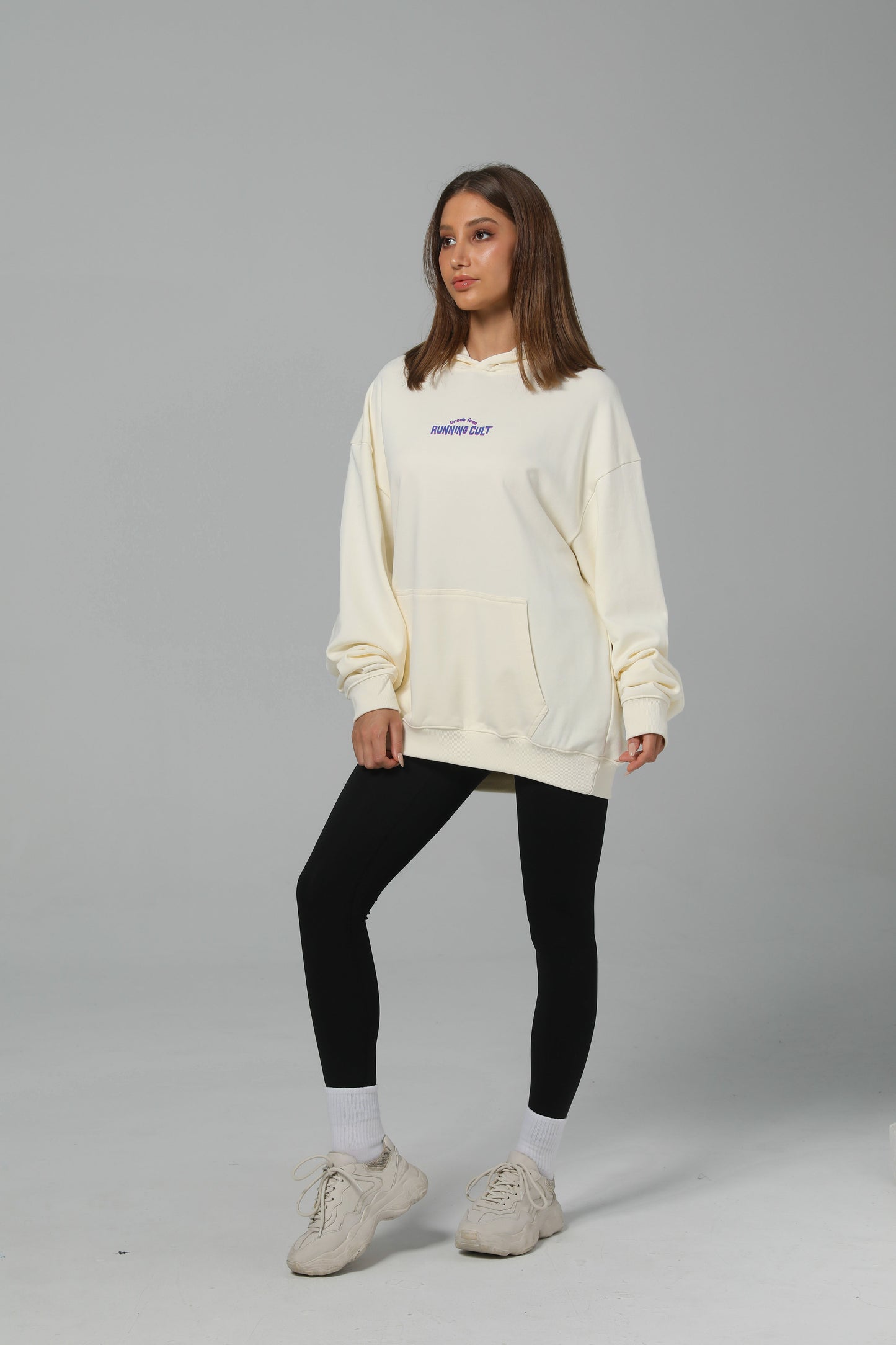 POST LONG RUN HOODIE - CREAM