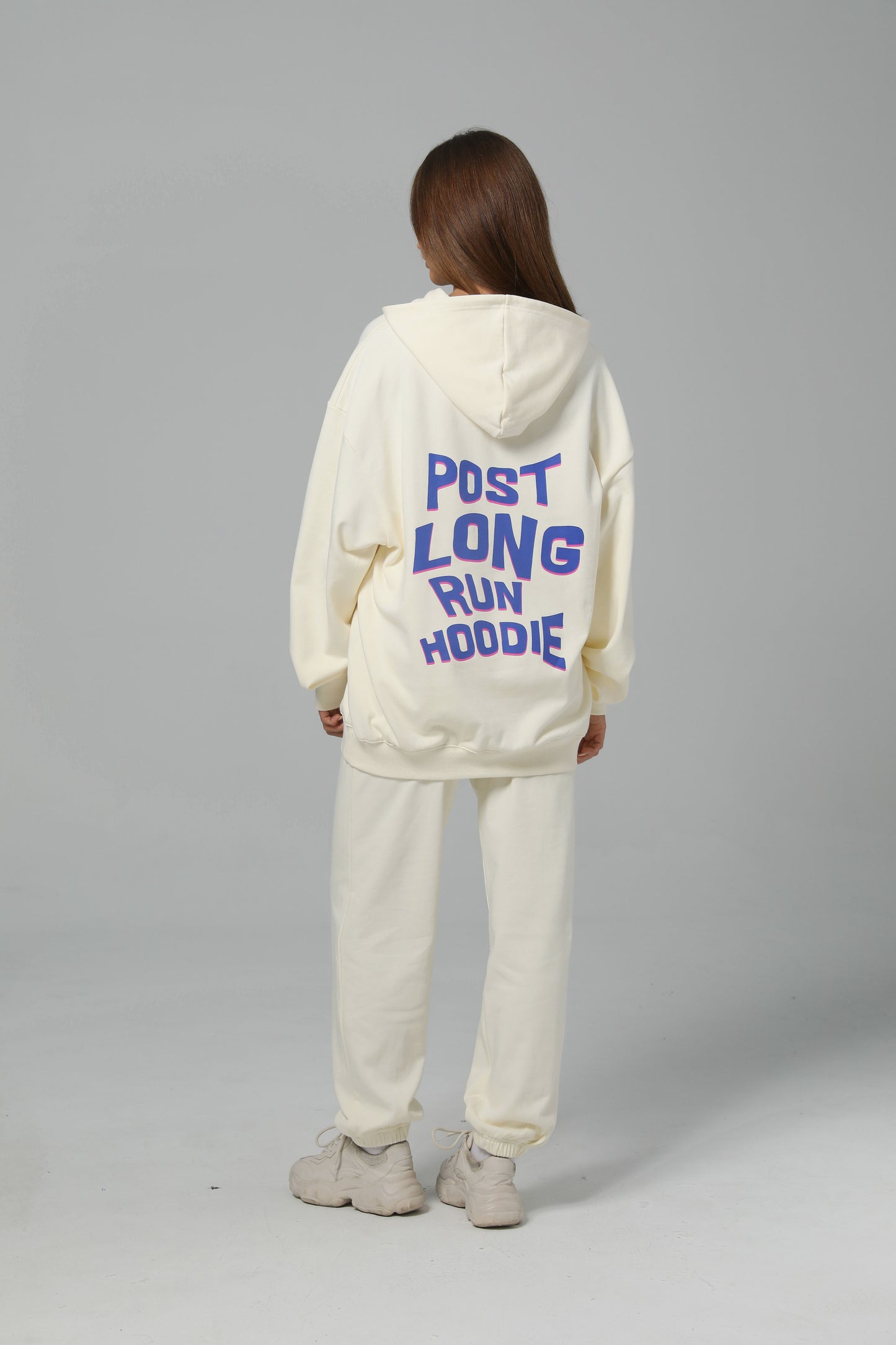POST LONG RUN HOODIE - CREAM