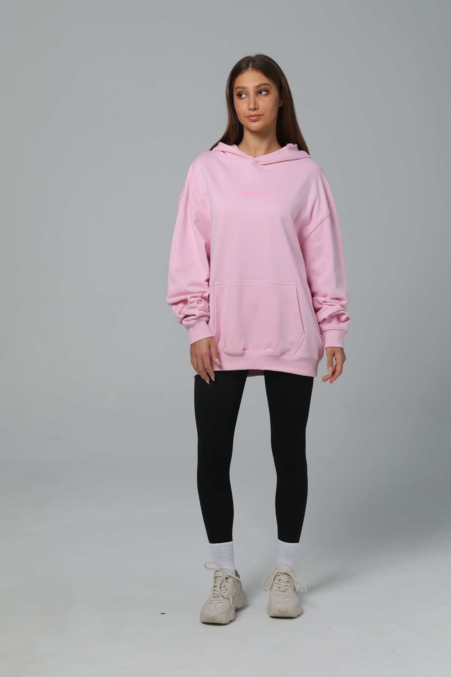 POST LONG RUN HOODIE - COTTON CANDY