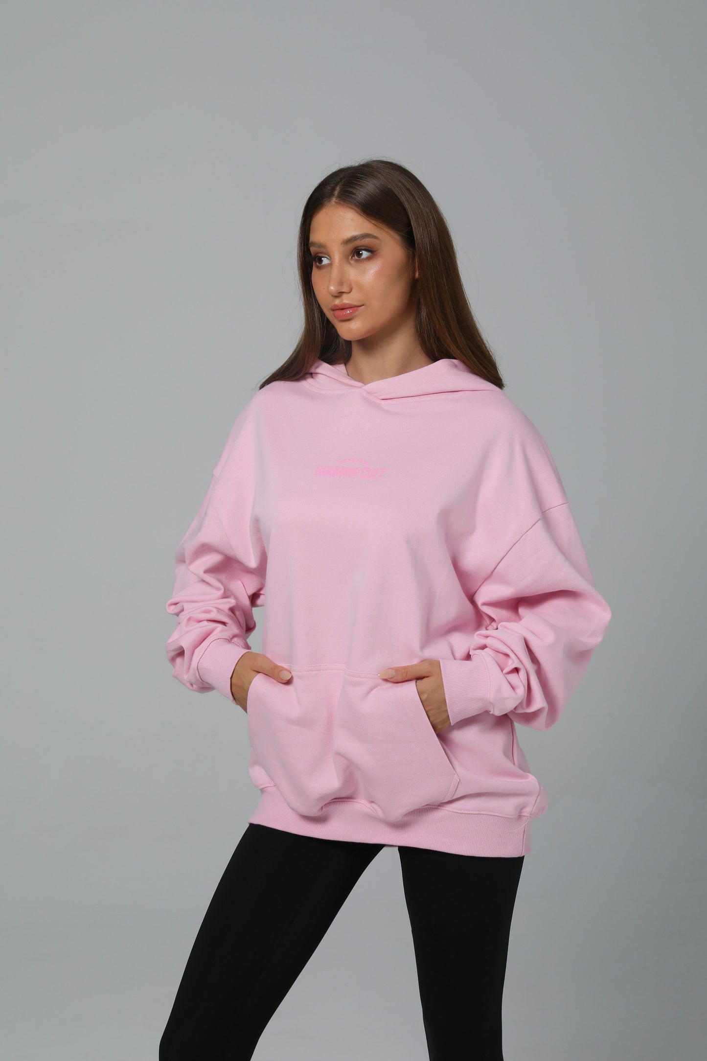 POST LONG RUN HOODIE - COTTON CANDY