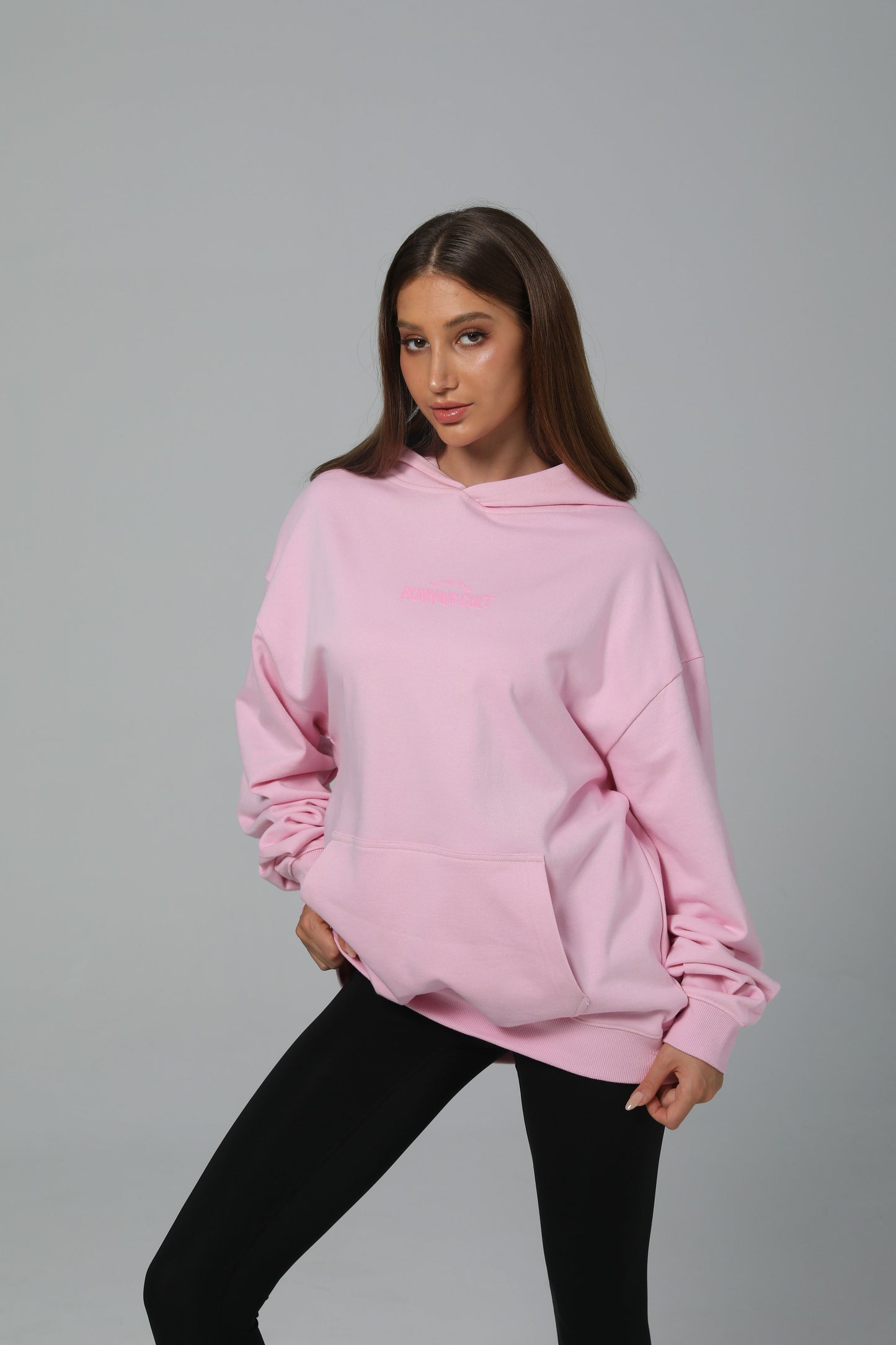 POST LONG RUN HOODIE - COTTON CANDY