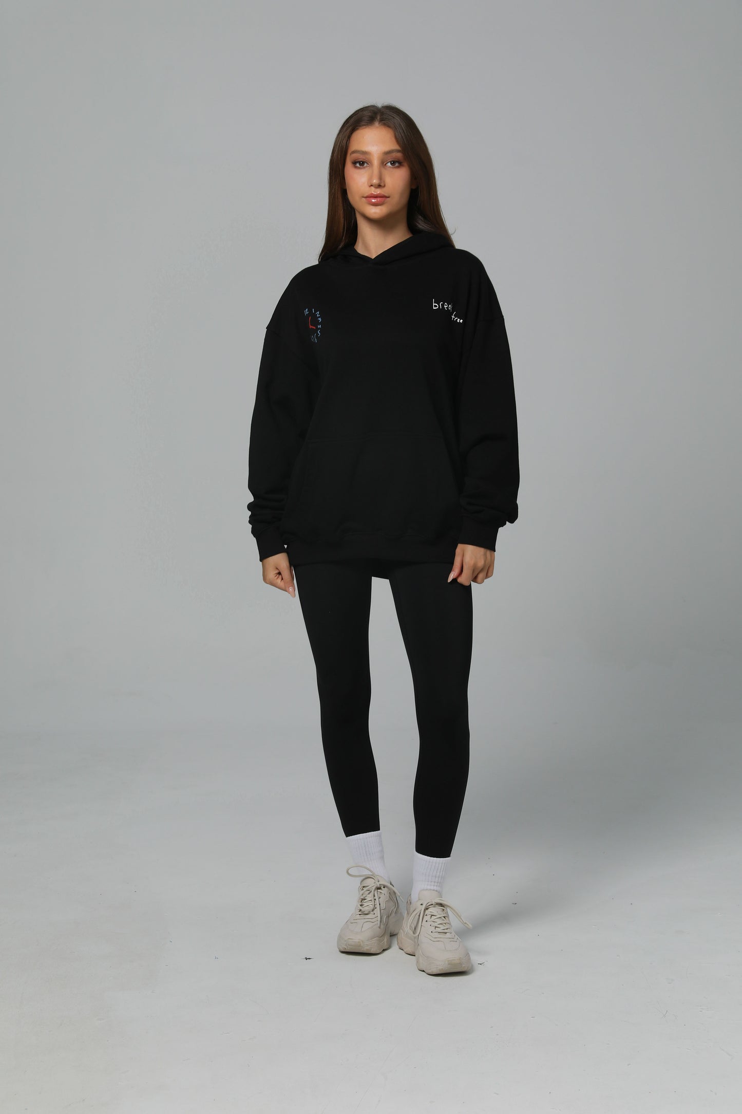 LIFE IS SHORT RUN LONG HOODIE - JET BLACK