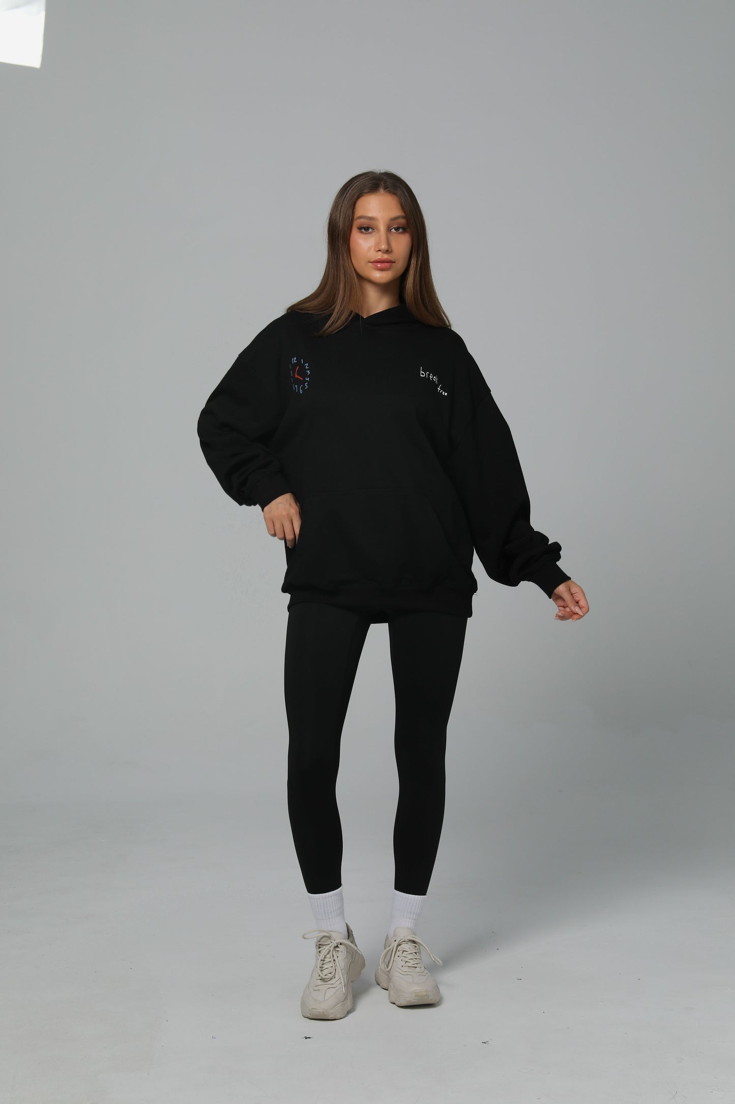 LIFE IS SHORT RUN LONG HOODIE - JET BLACK