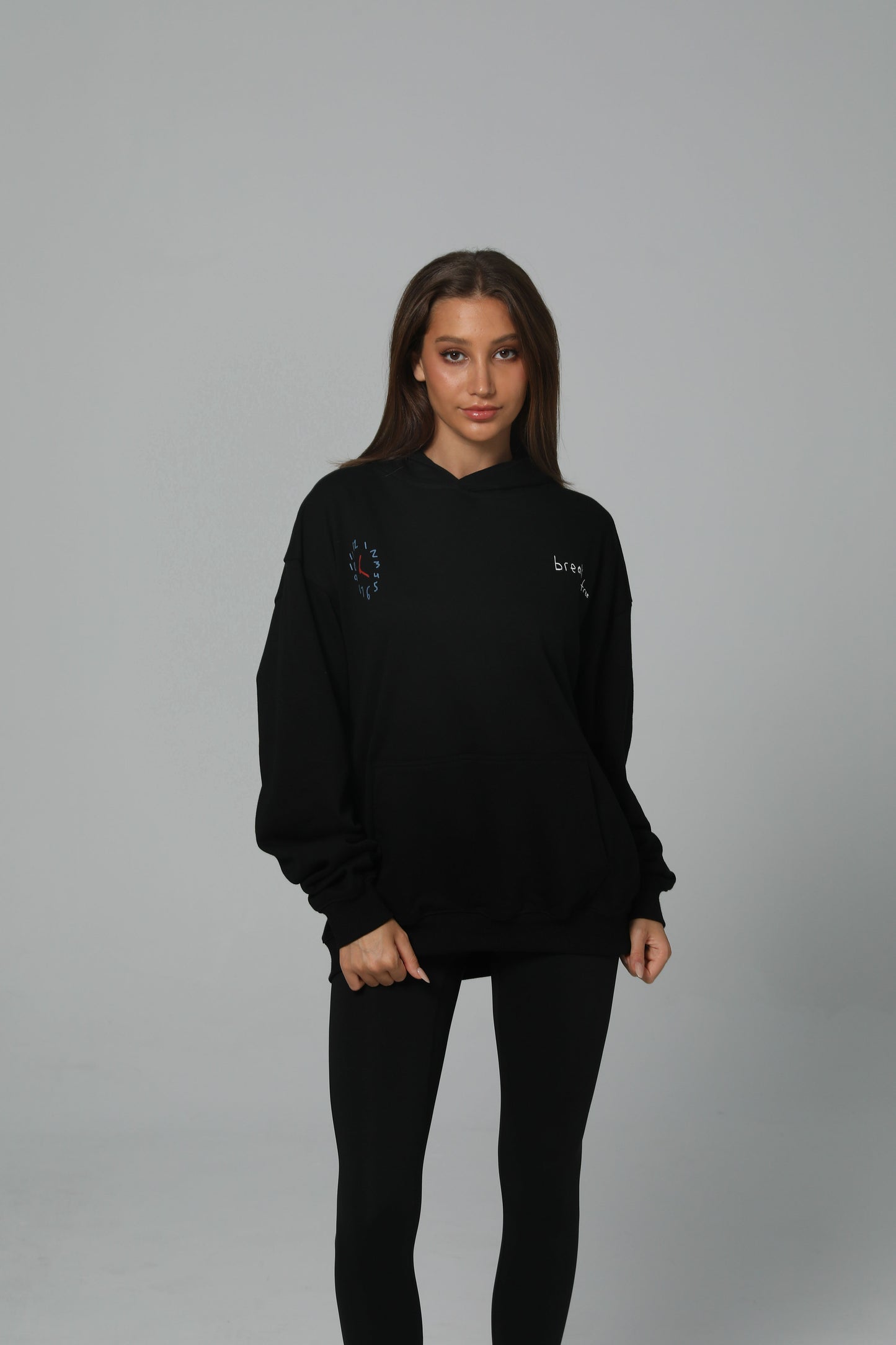 LIFE IS SHORT RUN LONG HOODIE - JET BLACK