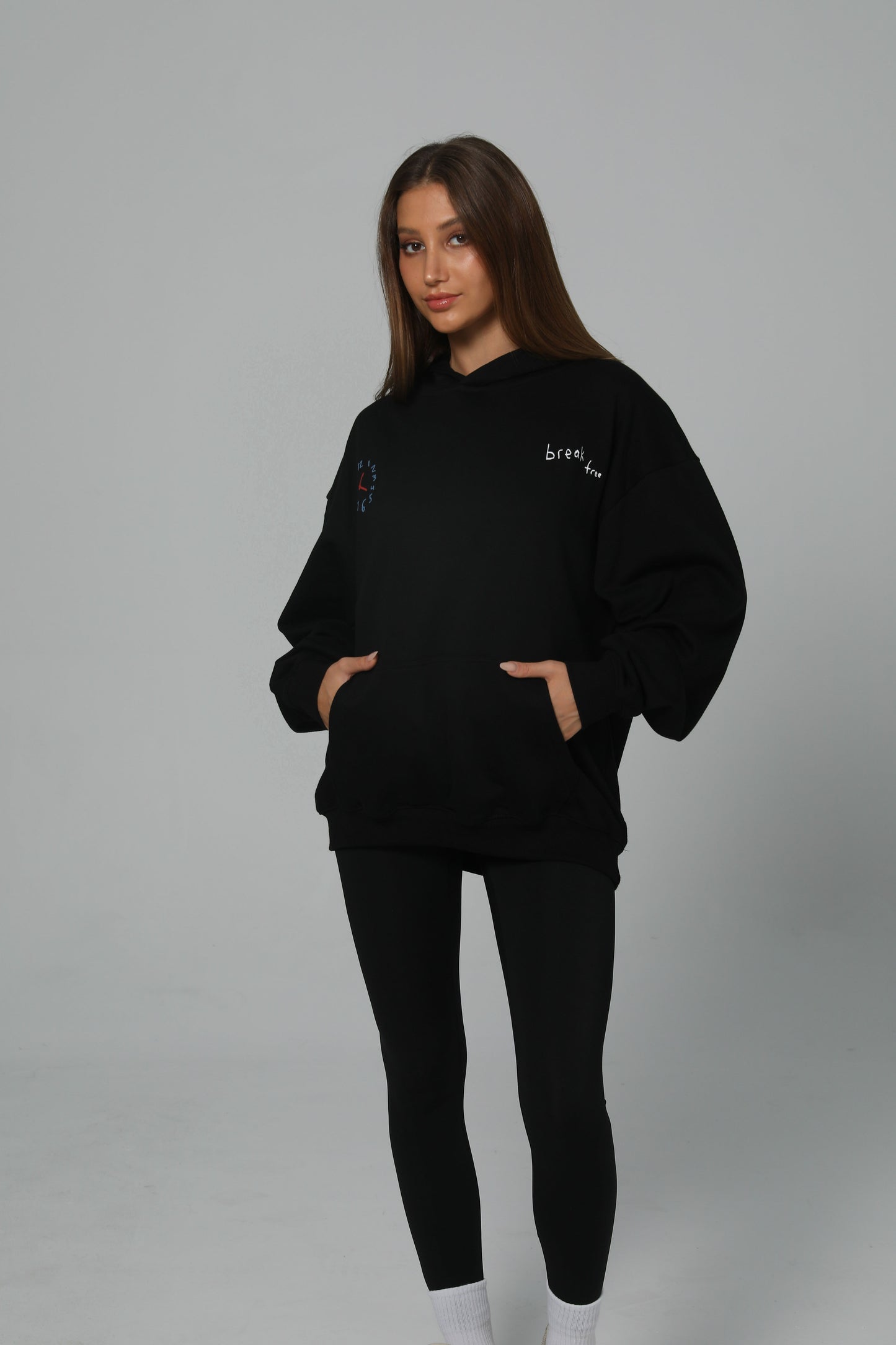 LIFE IS SHORT RUN LONG HOODIE - JET BLACK