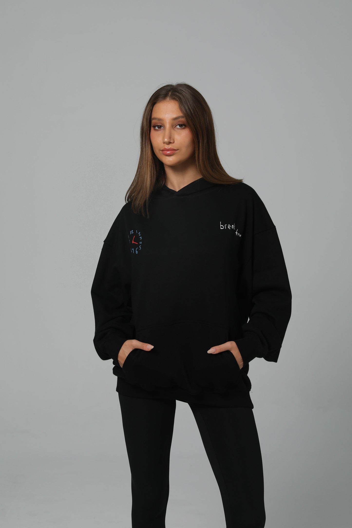 LIFE IS SHORT RUN LONG HOODIE - JET BLACK