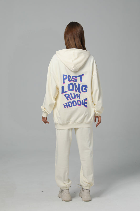 POST LONG RUN HOODIE - CREAM
