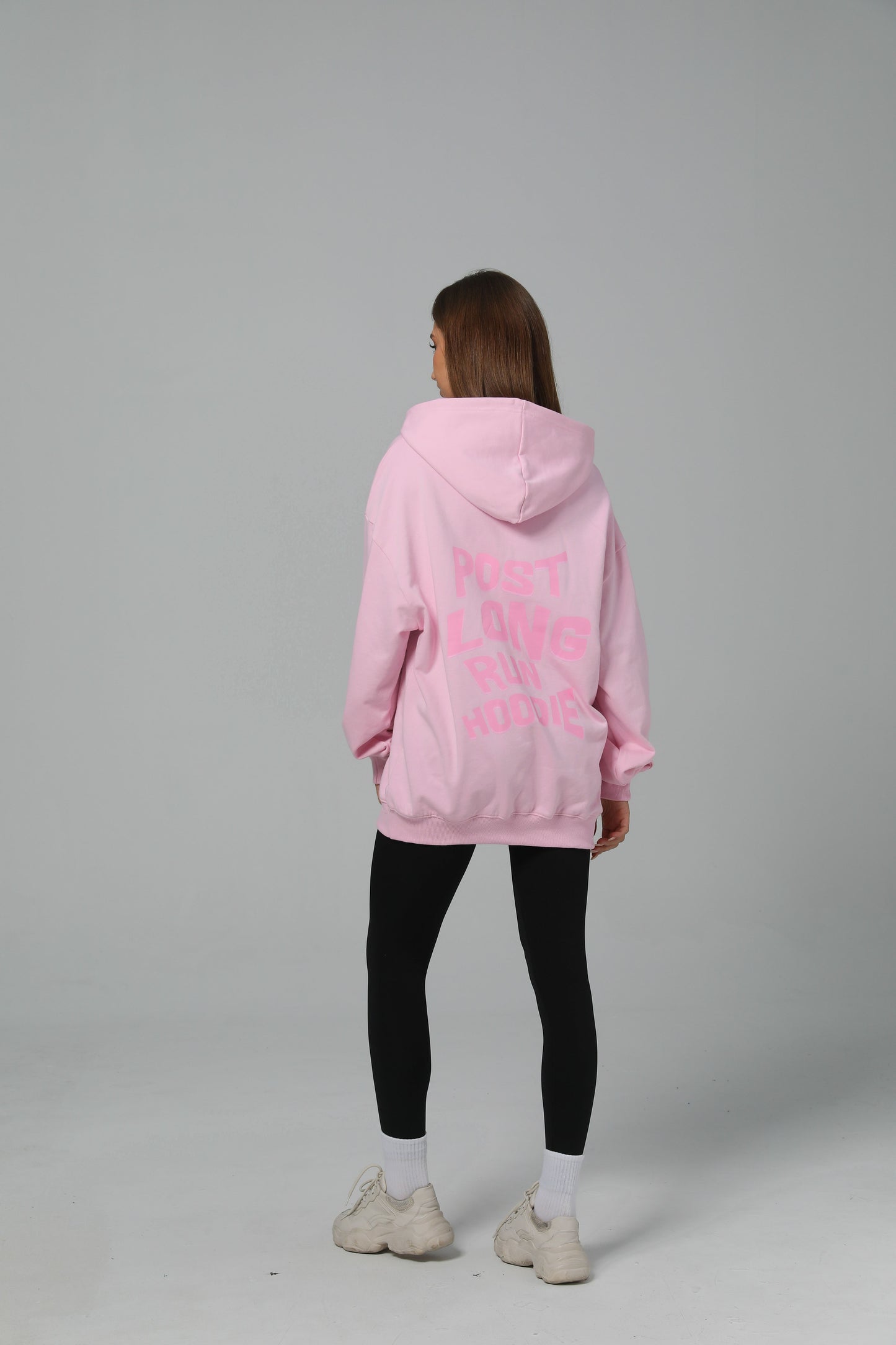 POST LONG RUN HOODIE - COTTON CANDY