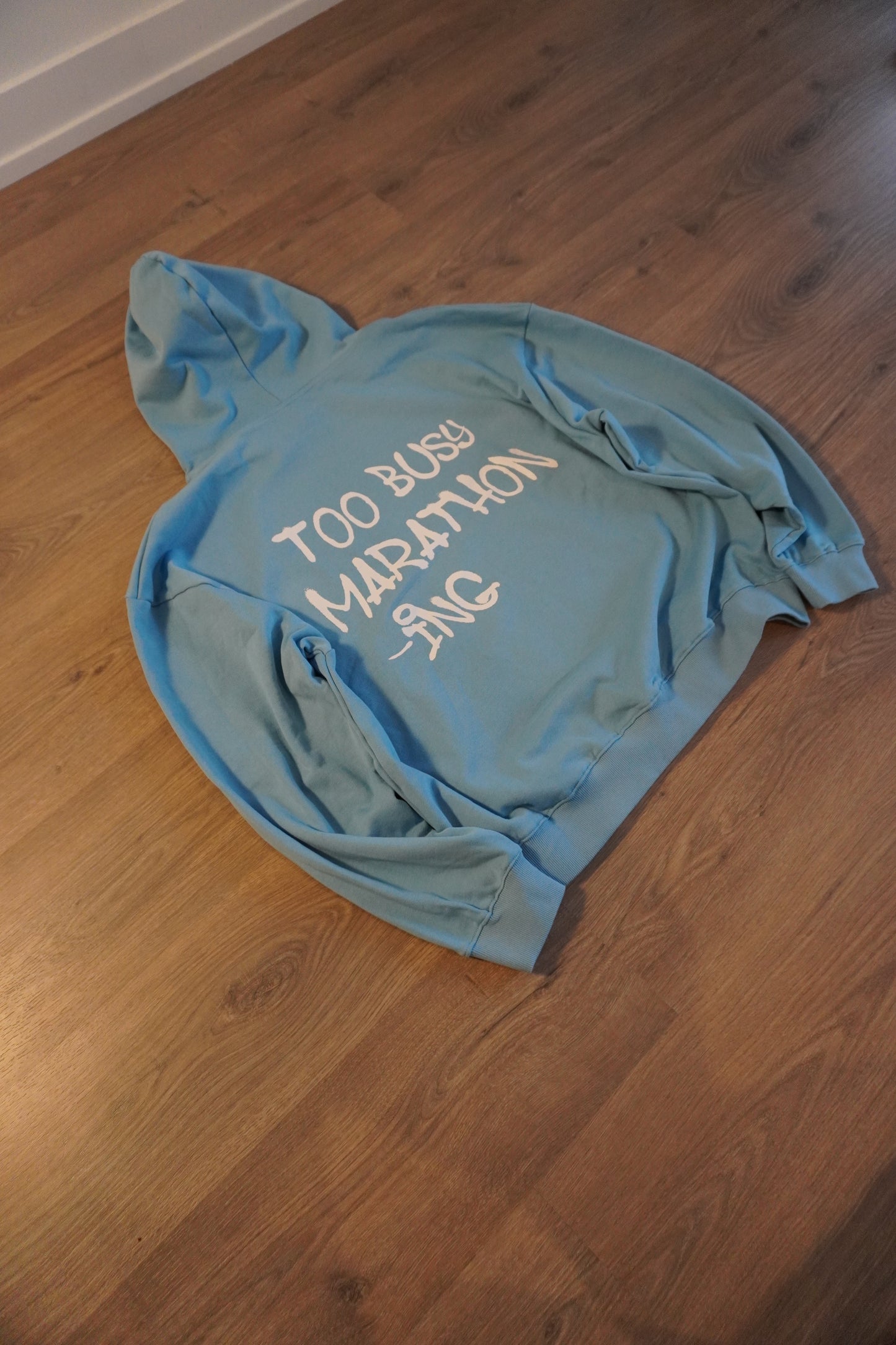 TOO BUSY HOODIE - BLUE ICE