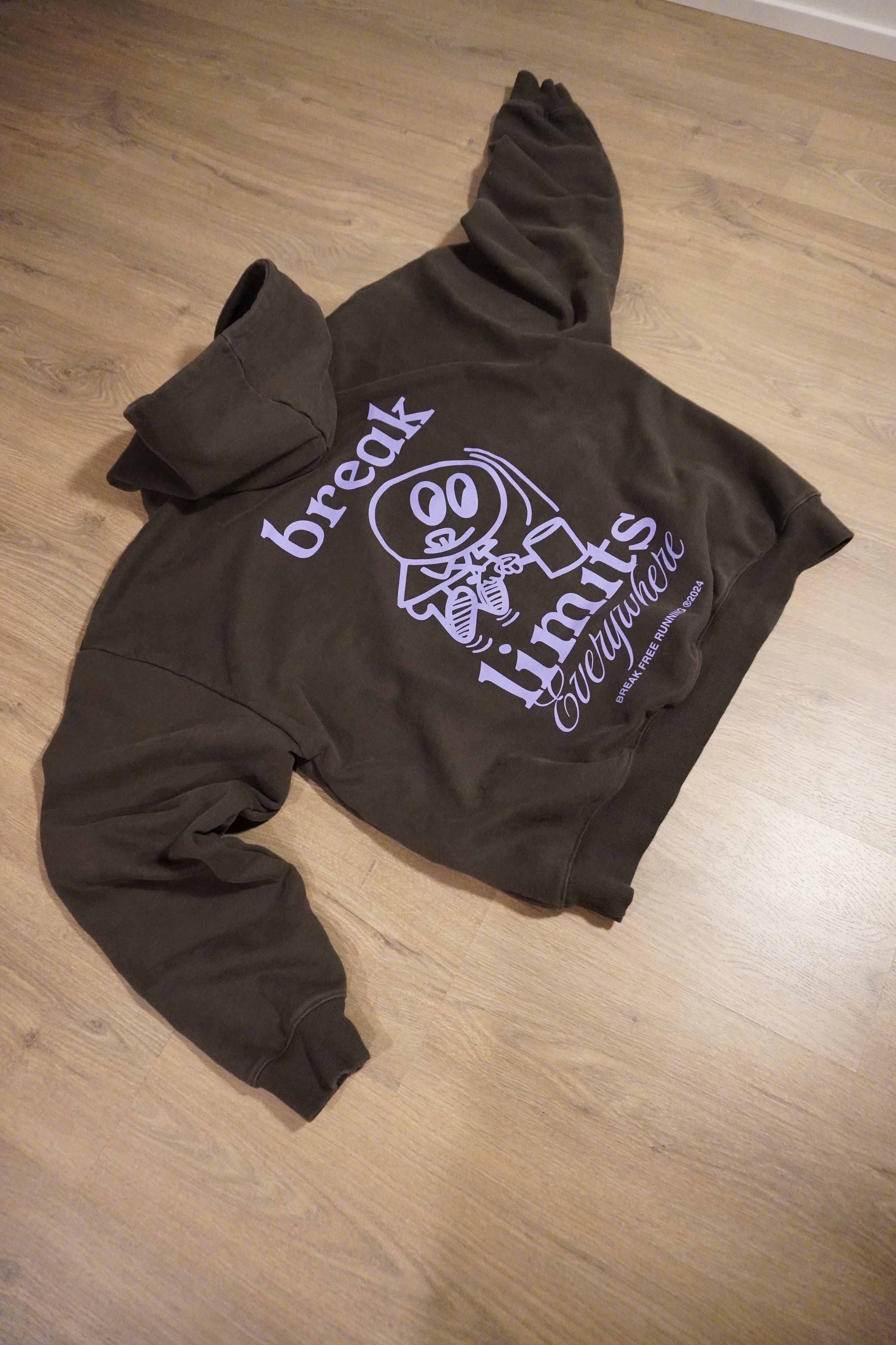 トップス Any Hoody Dark Umber M DT6150_bakedclay_model_front_3