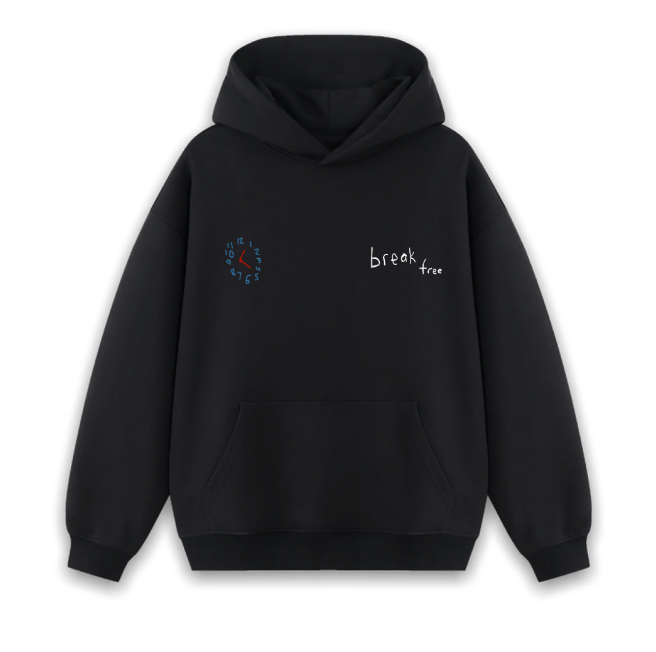 LIFE IS SHORT RUN LONG HOODIE - JET BLACK