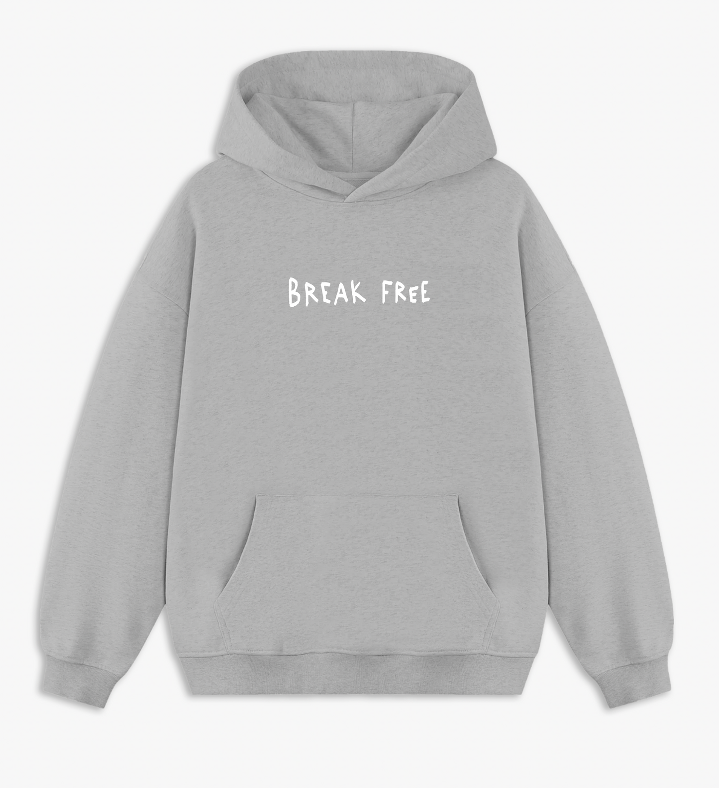 CHISELING IN THE PAIN CAVE HOODIE - CLOUD GRAY - PUFF PRINT