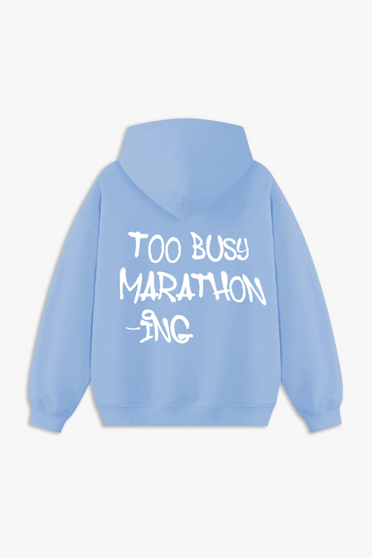 TOO BUSY HOODIE - BLUE ICE